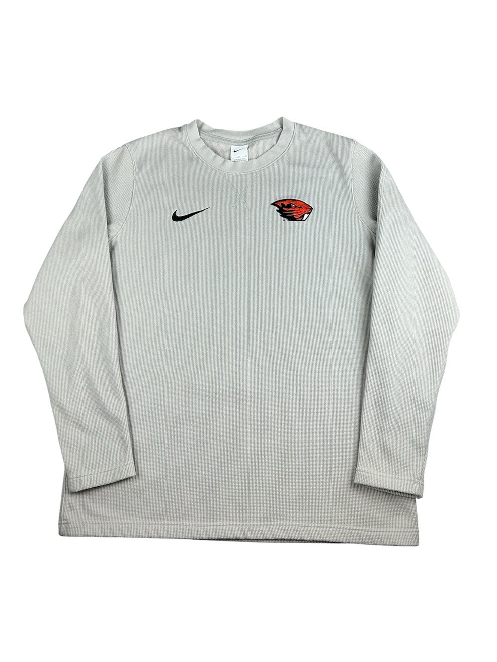 Nike Team Issue Oregon State Beavers Waffle Knit Thermal Long-Sleeve On Field L